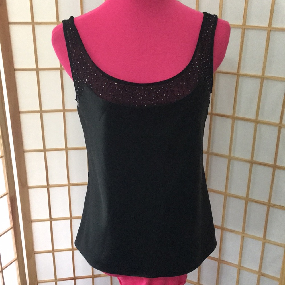 Sandra Darren poly satin feel top sz 10